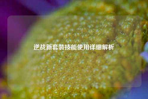 逆战新套装技能使用详细解析