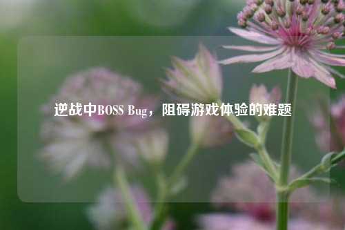 逆战中BOSS Bug，阻碍游戏体验的难题