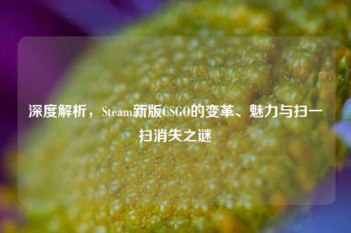 深度解析，Steam新版CSGO的变革、魅力与扫一扫消失之谜