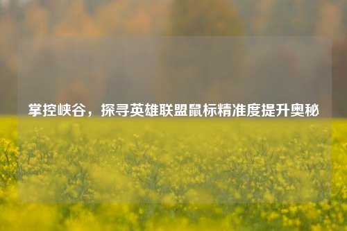 掌控峡谷，探寻英雄联盟鼠标精准度提升奥秘