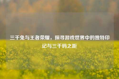 三千兔与王者荣耀，探寻游戏世界中的独特印记与三千码之距