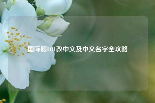 国际服LOL改中文及中文名字全攻略