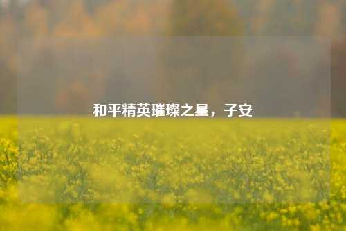 和平精英璀璨之星,子安