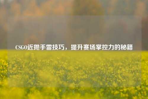 CSGO近抛手雷技巧,提升赛场掌控力的秘籍