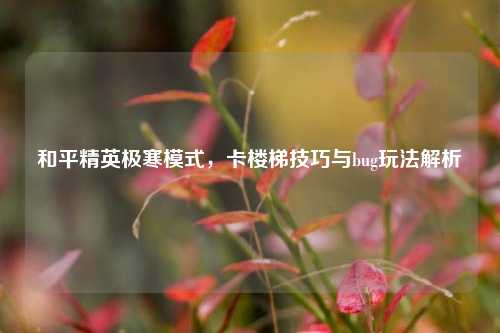 和平精英极寒模式,卡楼梯技巧与bug玩法解析