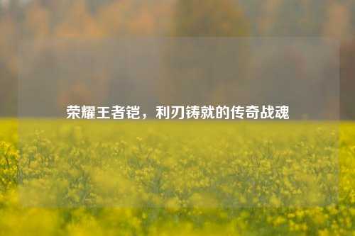 荣耀王者铠，利刃铸就的传奇战魂