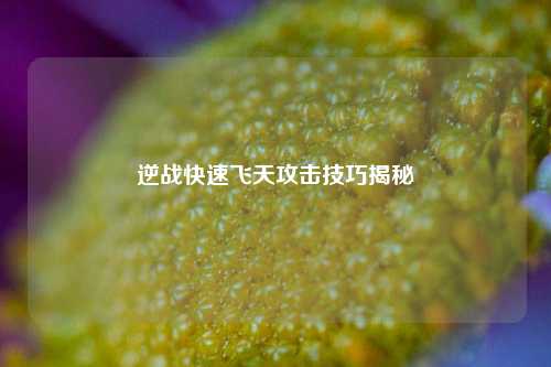 逆战快速飞天攻击技巧揭秘