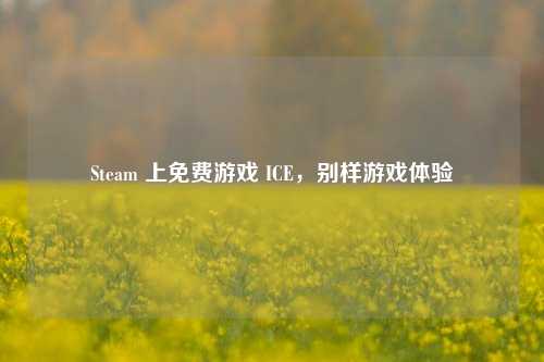 Steam 上免费游戏 ICE,别样游戏体验
