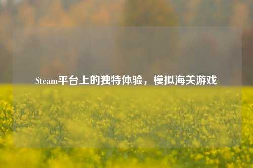 Steam平台上的独特体验，模拟海关游戏