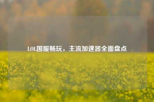 LOL国服畅玩,主流加速器全面盘点