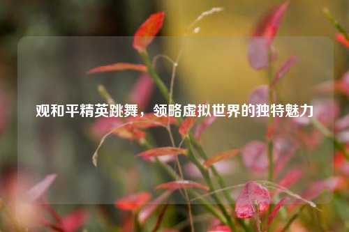观和平精英跳舞,领略虚拟世界的独特魅力
