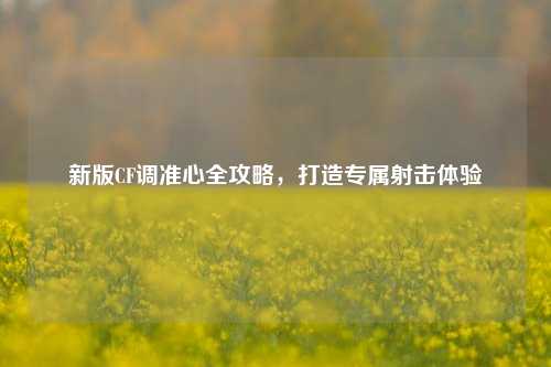新版CF调准心全攻略,打造专属射击体验