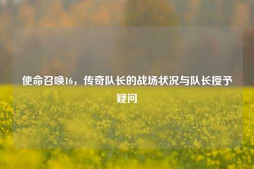 使命召唤16,传奇队长的战场状况与队长授予疑问
